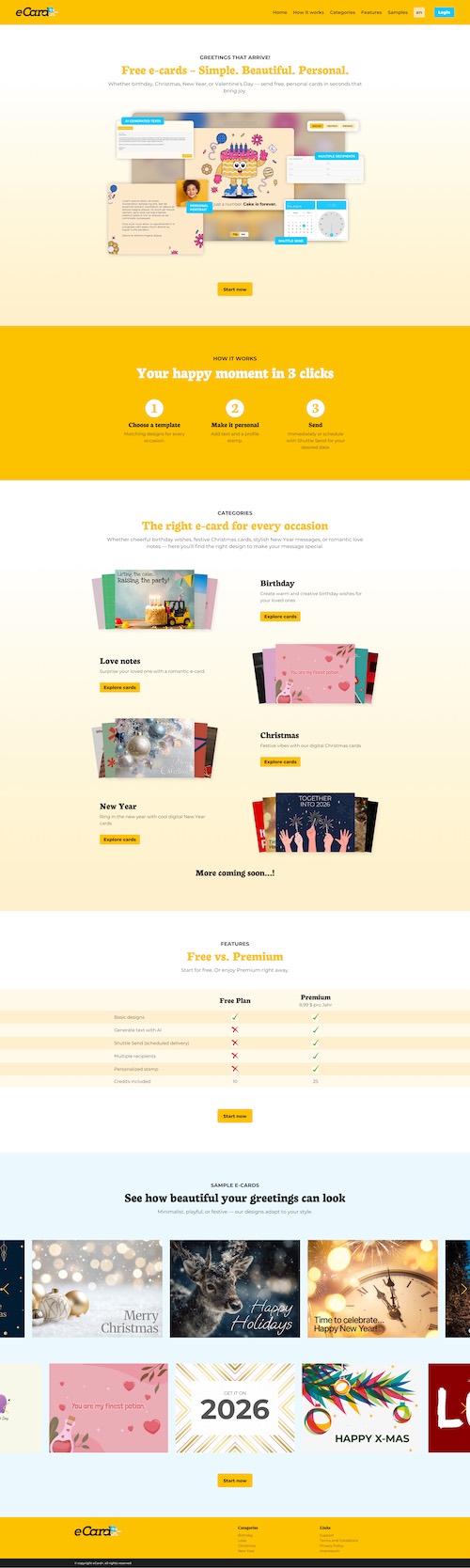 eCard+ Beautiful free eCards